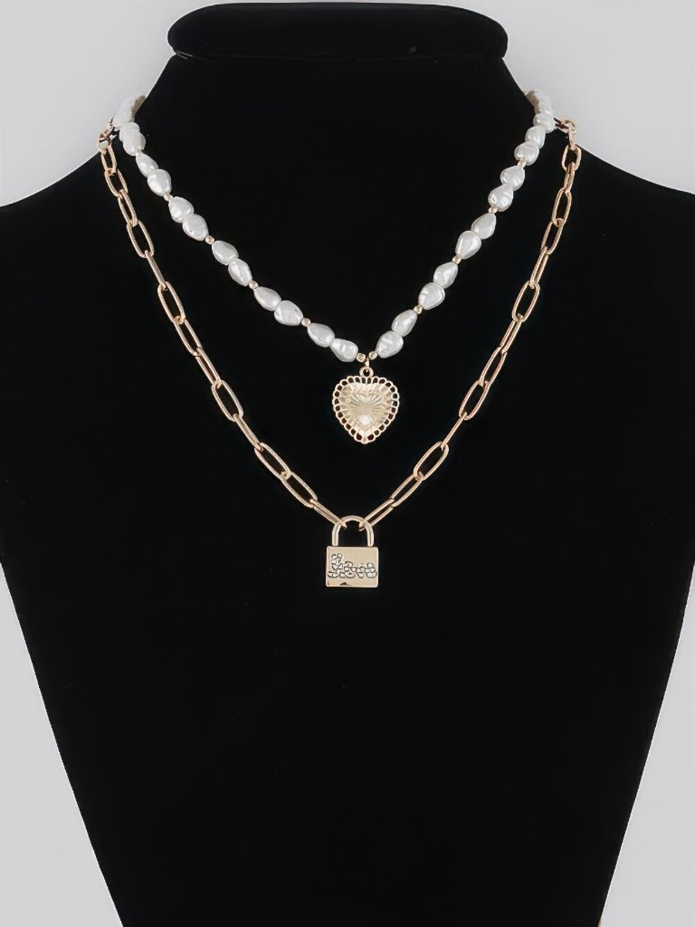 Heart N Lock Pendant Necklace